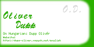 oliver dupp business card